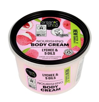 Organic Shop Krem do ciała - cera sucha i wrażliwa Różowy Lychee 250ml