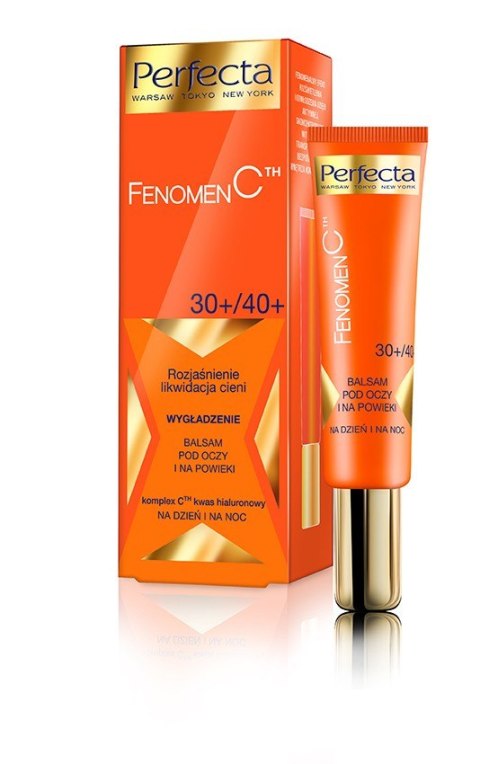 PERFECTA Fenomen C 30+/40+ Balsam pod oczy i na powieki Rozjaśnienie, Likwidacja cieni, Wygładzenie 15 ml PERFECTA Fenomen C 30+/40+ Balsam pod oczy i na powieki Rozjaśnienie, Likwidacja cieni, Wygładzenie 15 ml