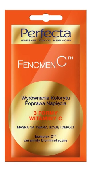 PERFECTA Fenomen C Maska na twarz, szyję i dekolt -wyrównanie kolorytu i poprawa napięcia 8 ml