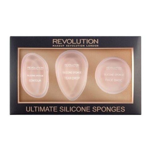 REVOLUTION Applicators Ultimate Silicone Sponges Set Gąbki silikonowe-zestaw 1op-3szt