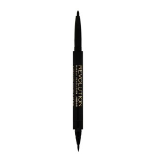 REVOLUTION Awesome Eyeliner Felt and Kohl Dwustronny czarny eyeliner w pisaku