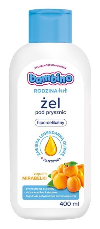 BAMBINO Rodzina Żel pod prysznic hiperdelikatny o zapachu mirabelki 400 ml