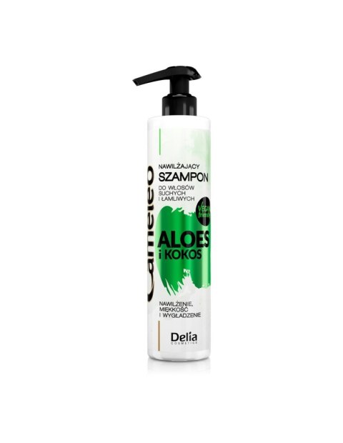 DELIA COSMETICS CAMELEO Szampon nawilżający Aloes i Kokos Vegan Friendly 250ml