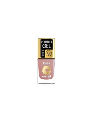 Delia Cosmetics Coral Hybrid Gel Emalia do paznokci nr 43 mocha 11ml