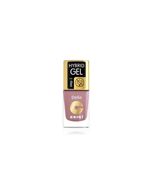 Delia Cosmetics Coral Hybrid Gel Emalia do paznokci nr 44 tea rose 11ml Delia Cosmetics Coral Hybrid Gel Emalia do paznokci nr 44 tea rose 11ml