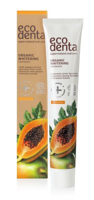 ECODENTA Organic Pasta do zębów Whitening - Papaya 75ml