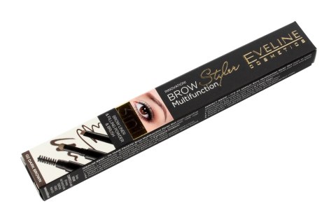 EVELINE Brow Styler Kredka do brwi w sztyfcie z gąbeczką i szczoteczką 3w1 nr 02 Dark Brown