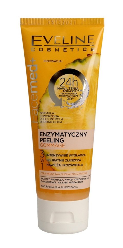 EVELINE Facemed+ Entymatyczny peeling Gommage - cera wrażliwa, sucha i naczynkowa 50 ml