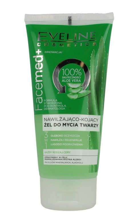 EVELINE Facemed+ Nawilżająco-kojący żel do mycia twarzy 3w1 150 ml