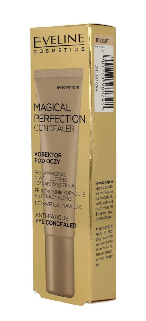 EVELINE Magical Perfection Concealer Korektor pod oczy 01 Light 15 ml EVELINE Magical Perfection Concealer Korektor pod oczy 01 Light 15 ml