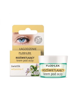 FLOSLEK Oczy Rozświetlający krem pod oczy świetlik witamina C 15 ml