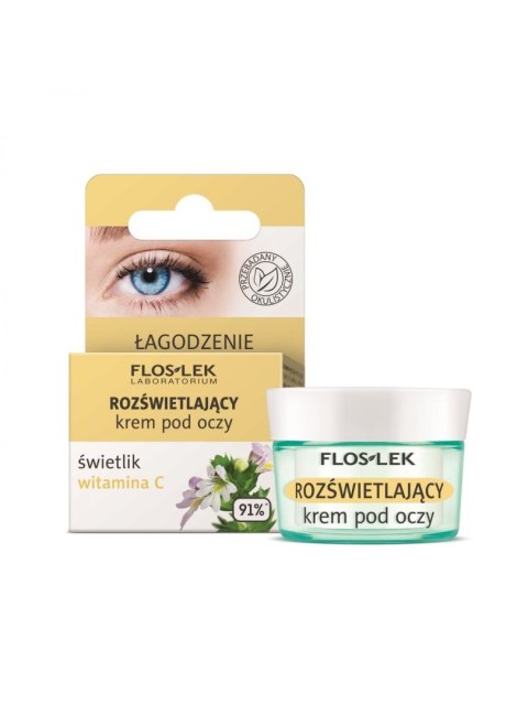 FLOSLEK Oczy Rozświetlający krem pod oczy świetlik witamina C 15 ml