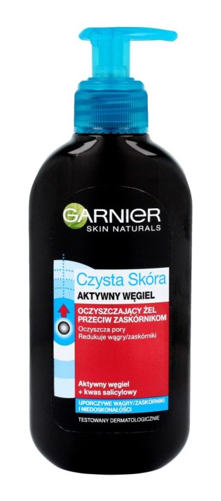 GARNIER Skin Naturals Czysta Skóra Aktywny Węgiel Żel oczyszczający 200 ml