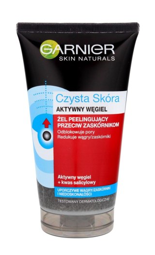 GARNIER Skin Naturals Czysta Skóra Aktywny Węgiel Żel peelingujący przeciw zaskórnikom 150 ml