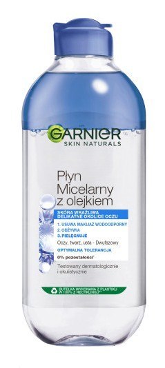 Garnier Skin Naturals Płyn micelarny pielęgnujący dwufazowy z bławatkiem 400ml Garnier Skin Naturals Płyn micelarny pielęgnujący dwufazowy z bławatkiem 400ml