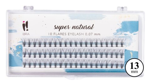 IBRA Kępki rzęs SUPER NATURAL 0.07-C-13 mm 1op. IBRA Kępki rzęs SUPER NATURAL 0.07-C-13 mm 1op.