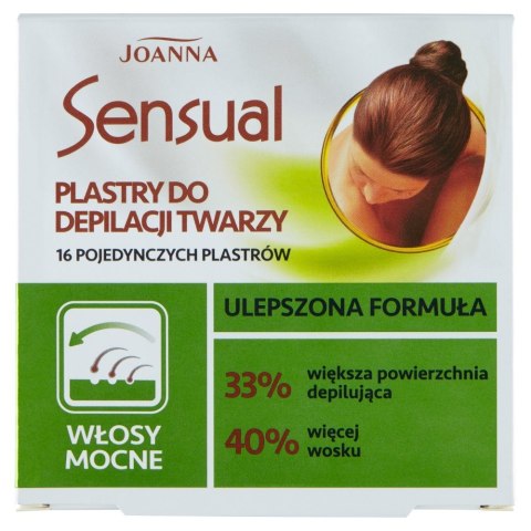 JOANNA Sensual Plastry do depilacji twarzy - włosy mocne 1 op. (12 szt.)