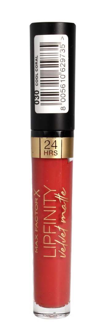 Max Factor Lipfinity Velvet Matte Pomadka do ust w płynie nr 030 Cool Coral 3.5g