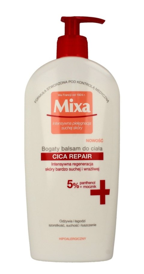 Mixa Bogaty Balsam do ciała Cica Repair - skóra bardzo sucha i wrażliwa 400ml Mixa Bogaty Balsam do ciała Cica Repair - skóra bardzo sucha i wrażliwa 400ml