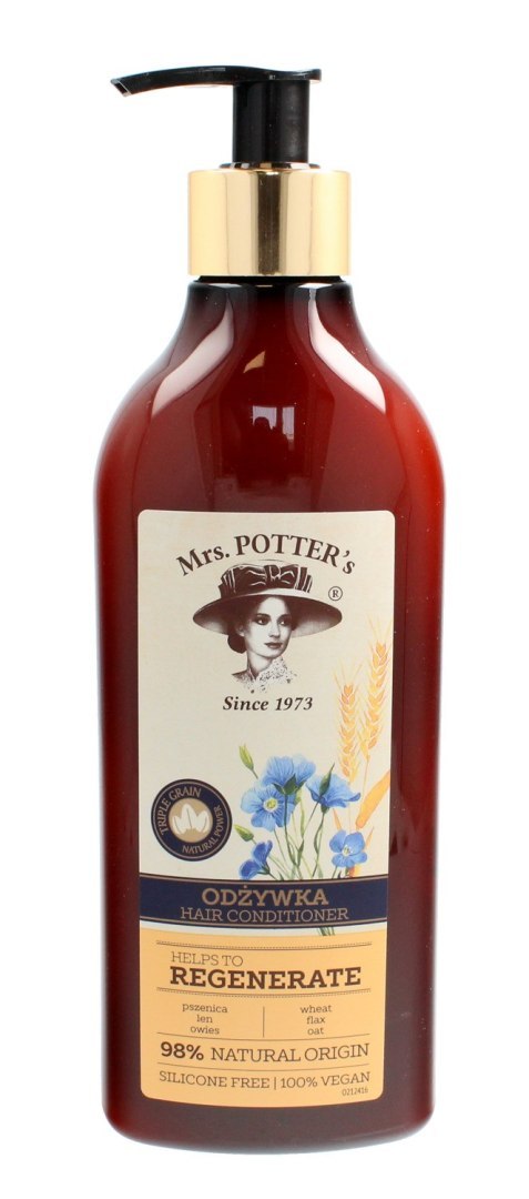 Mrs Potters Triple Grain Odżywka do włosów zniszczonych Regenerate 390ml