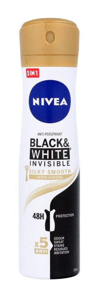NIVEA Antyperspirant damski w sprayu Black & White Invisible Silky Smooth 150 ml
