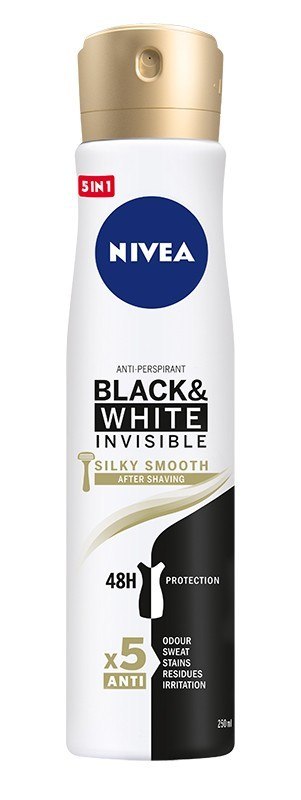 NIVEA Antyperspirant damski w sprayu Black & White Invisible Silky Smooth 250 ml