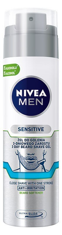 NIVEA MEN Żel do golenia 3-dniowego zarostu Sensitive 200 ml