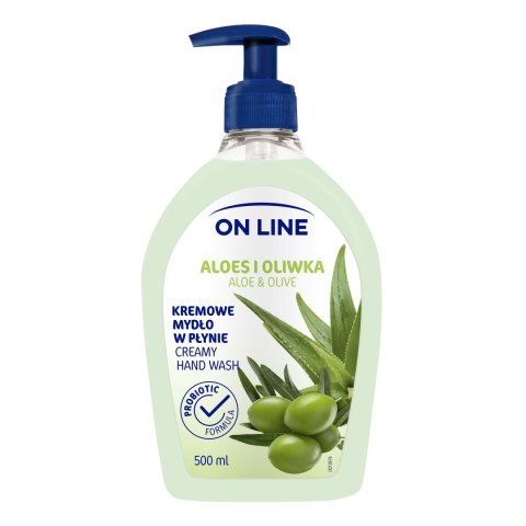 On Line Mydło kremowe w dozowniku Aloes i Oliwka 500ml