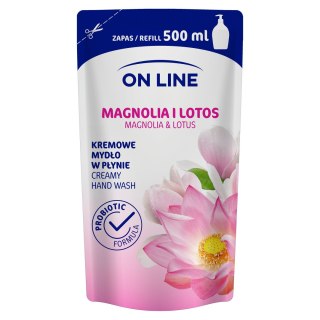 On Line Mydło kremowe w płynie Magnolia i Lotos - uzupełnienie 500ml