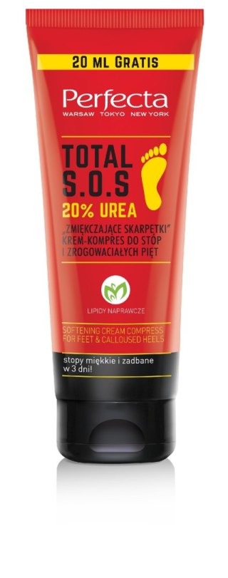 PERFECTA Total S.O.S. Krem-kompres do stóp i pięt - Zmiękczające Skarpetki 20% Urea 120 ml