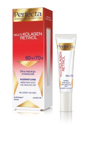 Perfecta Multi-Kolagen Retinol 60+/70+ Krem redukujący zmarszczki i rozświetlający pod oczy i na powieki 15ml