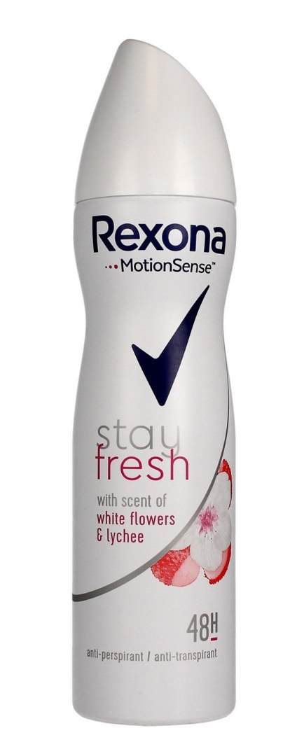 REXONA Stay Fresh Antyperspirant damski w sprayu White Flowers & Lychee 150 ml REXONA Stay Fresh Antyperspirant damski w sprayu White Flowers & Lychee 150 ml