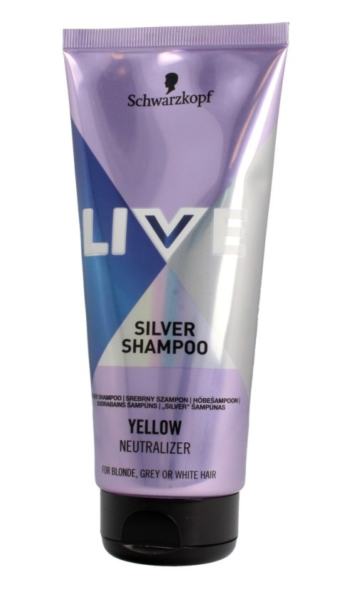 Schwarzkopf Live Szampon srebrny do włosów blond,rozjaśnionych i siwych 200ml Schwarzkopf Live Szampon srebrny do włosów blond,rozjaśnionych i siwych 200ml