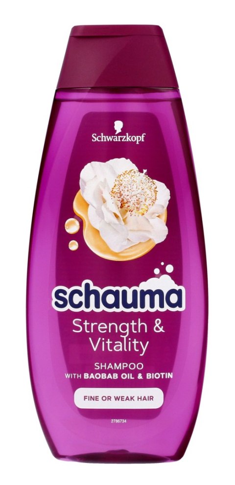 Schwarzkopf Schauma Szampon do włosów Strength & Vitality - włosy cienkie i łamliwe 400ml