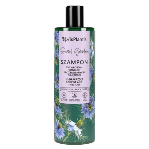 VIS PLANTIS Secret Garden Szampon do włosów cienkich i bez objętości (czarnuszka-bawełna-len) 400ml VIS PLANTIS Secret Garden Szampon do włosów cienkich i bez objętości (czarnuszka-bawełna-len) 400ml