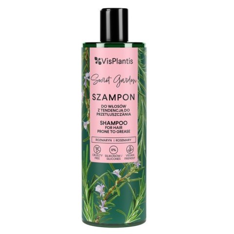VIS PLANTIS Secret Garden Szampon do włosów z tendencją do przetłuszczania (rozmaryn-ostropest-melisa) 400ml VIS PLANTIS Secret Garden Szampon do włosów z tendencją do przetłuszczania (rozmaryn-ostropest-melisa) 400ml