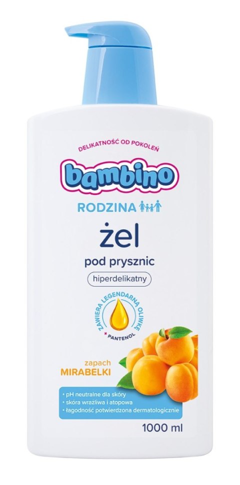 BAMBINO Rodzina Żel pod prysznic hiperdelikatny o zapachu mirabelki 1000 ml