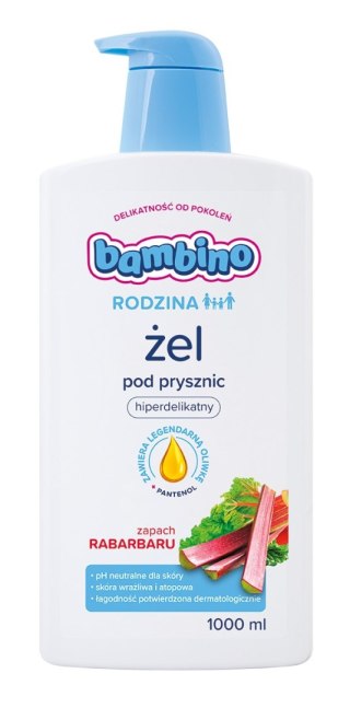 BAMBINO Rodzina Żel pod prysznic hiperdelikatny o zapachu rabarbaru 1000 ml