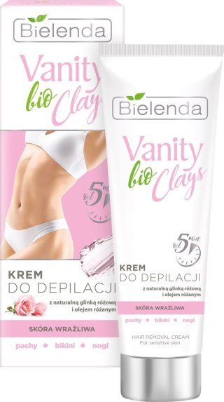 BIELENDA VANITY BIO CLAYS Krem do depilacji z różową glinką 100ml