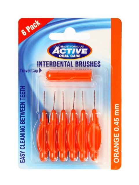 Beauty Formulas Active Oral Care Czyściki do przestrzeni międzyzębowych 0.45mm orange 1op.-6szt