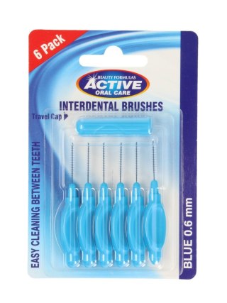 Beauty Formulas Active Oral Care Czyściki do przestrzeni międzyzębowych 0.6mm blue 1op.-6szt