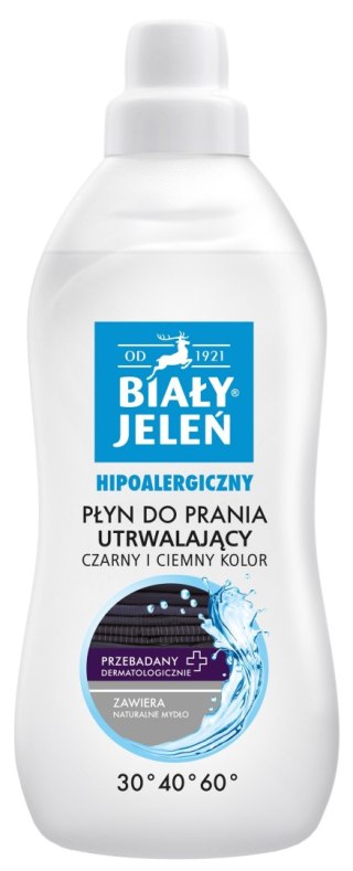 Biały Jeleń Hipoalergiczny Płyn do prania utrwalający - czarny i ciemny kolor 1L