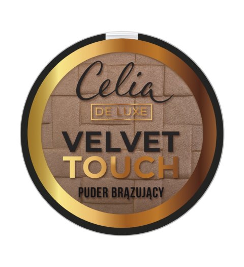 Celia De Luxe Puder w kamieniu brązujący Velvet Touch nr 105 9g