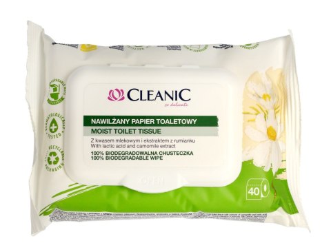 Cleanic Papier toaletowy nawilżany z ekstraktem z rumianku 1op.-40szt