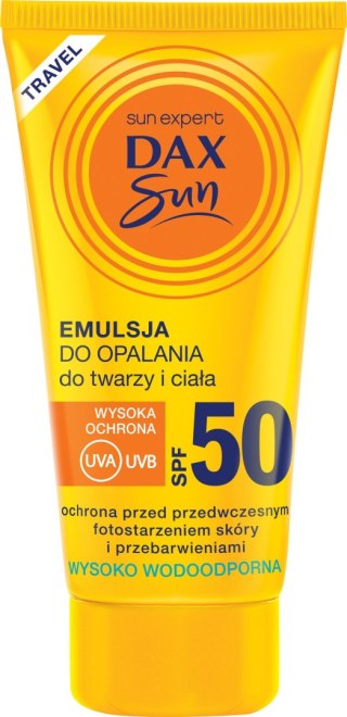 Dax Sun Emulsja do opalania do twarzy i ciała SPF 50 travel-50ml