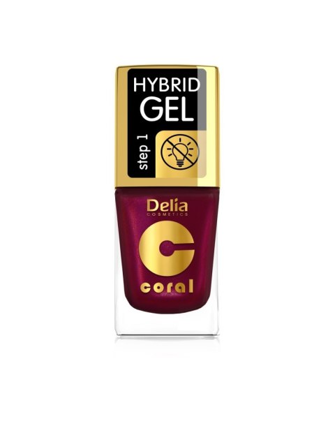Delia Cosmetics Coral Hybrid Gel Emalia do paznokci nr 61 Perłowa Malina 11ml Delia Cosmetics Coral Hybrid Gel Emalia do paznokci nr 61 Perłowa Malina 11ml