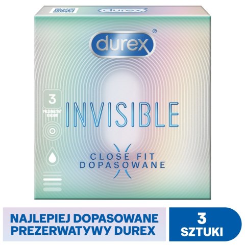 Durex Prezerwatywy Invisible Dopasowanie 3szt.