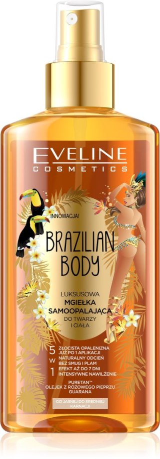 EVELINE Brazilian Body Luksusowa mgiełka samoopalająca do twarzy i ciała 5w1 150 ml