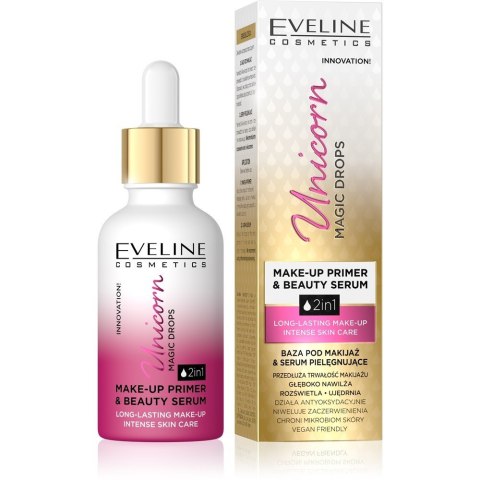 EVELINE Unicorn Magic Drops Baza-serum pielęgnujące pod makijaż 2w1 30 ml EVELINE Unicorn Magic Drops Baza-serum pielęgnujące pod makijaż 2w1 30 ml