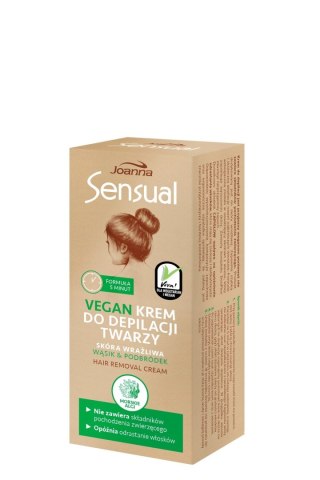 JOANNA Sensual Krem do depilacji twarzy - skóra wrażliwa Vegan Morskie algi 20 g